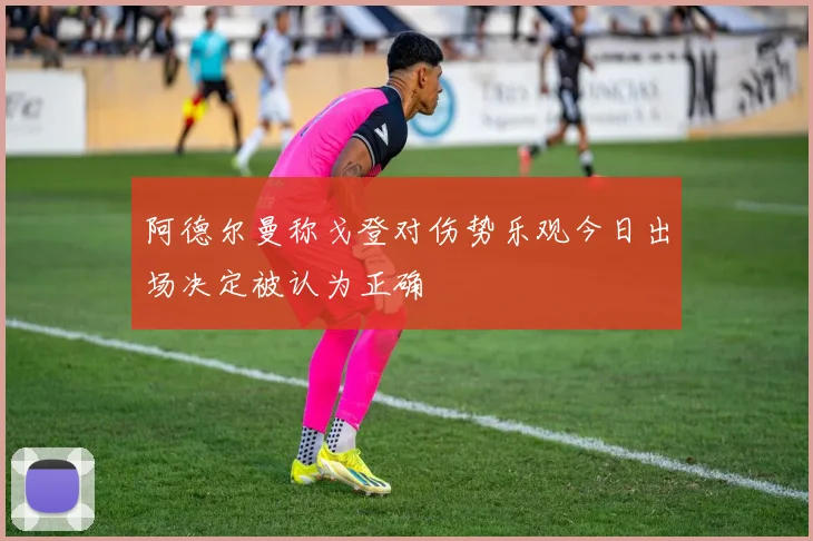 阿德尔曼称戈登对伤势乐观今日出场决定被认为正确